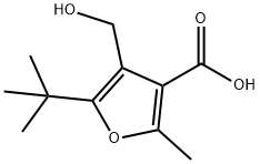 5-TERT-BUTYL-4-HYDROXYMETHYL-2-METHYL-FURAN-3-CARBOXYLIC ACID 结构式
