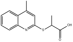 2-((4-甲基喹啉-2-基)硫代)丙酸 结构式