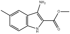 3-氨基-5-甲基-1H-吲哚-2-甲酸甲酯 结构式