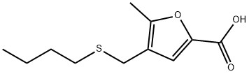4-[(硫代丁基)甲基]-5-甲基-2-糠酸 结构式