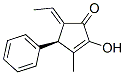 2-Cyclopenten-1-one, 5-ethylidene-2-hydroxy-3-methyl-4-phenyl-, (4R,5E)- (9CI) 结构式