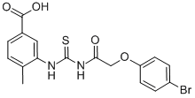 3-[[[[(4-BROMOPHENOXY)ACETYL]AMINO]THIOXOMETHYL]AMINO]-4-METHYL-BENZOIC ACID 结构式