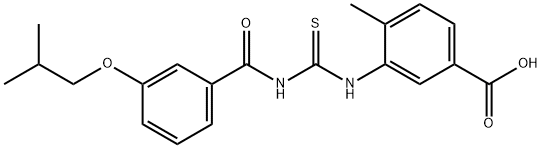 4-METHYL-3-[[[[3-(2-METHYLPROPOXY)BENZOYL]AMINO]THIOXOMETHYL]AMINO]-BENZOIC ACID 结构式