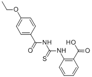 2-[[[(4-ETHOXYBENZOYL)AMINO]THIOXOMETHYL]AMINO]-BENZOIC ACID 结构式