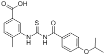 4-METHYL-3-[[[[4-(1-METHYLETHOXY)BENZOYL]AMINO]THIOXOMETHYL]AMINO]-BENZOIC ACID 结构式