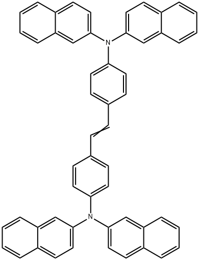 4,4'-Di(dinaphthyl-2-ylamino)stilbene 结构式