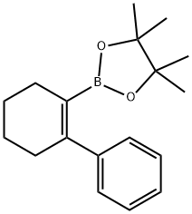 4,4,5,5-四甲基-2-(2-苯基-1-环己烯-1-基)-1,3,2-二恶硼烷 结构式