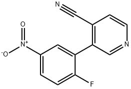 4-Pyridinecarbonitrile,  3-(2-fluoro-5-nitrophenyl)- 结构式
