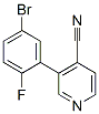 4-Pyridinecarbonitrile,  3-(5-bromo-2-fluorophenyl)- 结构式