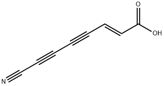 (E)-7-Cyano-2-heptene-4,6-diynoic acid 结构式