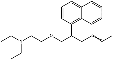 N,N-Diethyl-2-[[2-(1-naphtyl)-4-hexenyl]oxy]ethan-1-amine 结构式