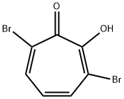 2-Hydroxy-3,7-dibromo-2,4,6-cycloheptatriene-1-one 结构式