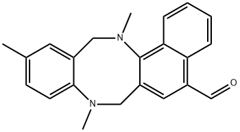 8,11,14-trimethyl-7,8,13,14-tetrahydronaphtho[2,1-c][1,5]benzodiazocine-5-carbaldehyde 结构式