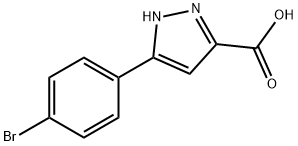 3-(4-溴苯基)-1H-吡唑-5-羧酸 结构式