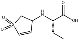 Butanoic acid, 2-[(2,3-dihydro-1,1-dioxido-3-thienyl)amino]-, (2S)- (9CI) 结构式