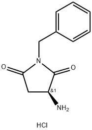 (S)-3-AMINO-1-BENZYLPYRROLIDINE-2,5-DIONE HYDROCHLORIDE 结构式