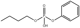 磷酸一丁基单苯酯 结构式