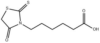 3-噻唑烷己酸,4-氧代-2-硫代- 结构式