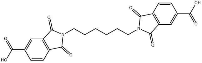 2,2'-Hexamethylenebis(1,3-dihydro-1,3-dioxo-2H-isoindole-5-carboxylic acid) 结构式