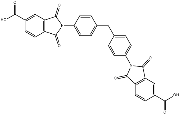 2,2'-(Methylenebis-p-phenylene)bis(1,3-dioxoisoindoline-5-carboxylic acid) 结构式