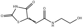 Acetamide, 2-(2,4-dioxo-5-thiazolidinylidene)-N-(2-hydroxyethyl)- (9CI) 结构式