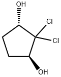 (1S,3S)-2,2-Dichlorocyclopentane-1,3-diol 结构式