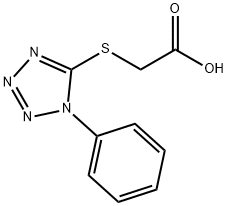 (1-PHENYL-1H-TETRAZOL-5-YL)THIO]ACETIC ACID 结构式