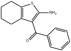 (2-氨基-4,5,6,7-四氢-1-苯并噻吩-3-基)-苯基-甲酮 结构式