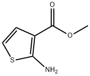 2-氨基噻吩-3-羧酸甲酯 结构式