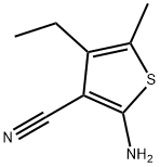 2-氨基-4-乙基-5-甲基-3-氰基噻吩 结构式