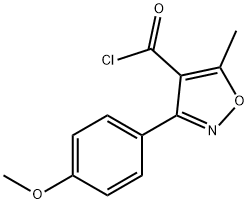 3-(4-甲氧基苯基)-5-甲基-4-异恶唑羰酰氯 结构式