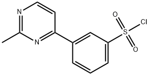 3-(2-甲基-4-嘧啶基)苯磺酰氯 结构式