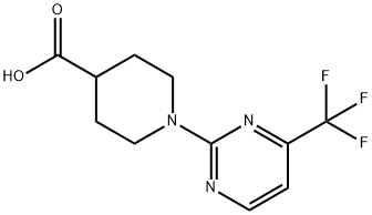 1-[4-(TRIFLUOROMETHYL)-2-PYRIMIDINYL]-4-PIPERIDINECARBOXYLIC ACID 结构式