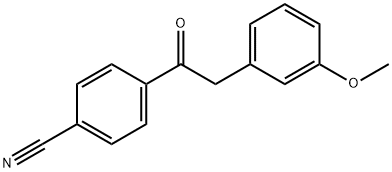 4-[2-(3-甲氧基苯基)乙酰基]苯甲腈 结构式