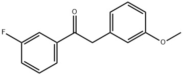 1-(3-FLUOROPHENYL)-2-(3-METHOXYPHENYL)-1-ETHANONE 结构式