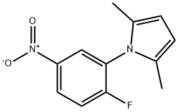 1-(2-氟-5-硝基苯基)-2,5-二甲基-1H-吡咯 结构式