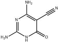 5-Pyrimidinecarbonitrile, 2,6-diamino-1,4-dihydro-4-oxo- (9CI) 结构式