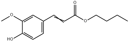 butyl 4'-hydroxy-3'-methoxycinnamate  结构式