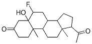 17-acetyl-6-fluoro-5-hydroxy-10,13-dimethyl-2,4,6,7,8,9,11,12,14,15,16 ,17-dodecahydro-1H-cyclopenta[a]phenanthren-3-one 结构式