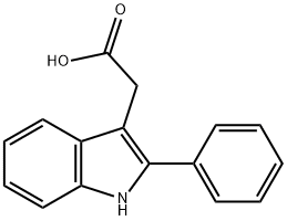 (2-苯基-1H-吲哚-3-基)乙酸 结构式