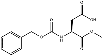 N-苄氧羰基-L-天冬氨酸 1-甲酯 结构式