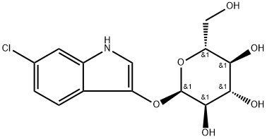 6-氯-3-吲哚基-Α-D-吡喃葡萄糖苷 结构式