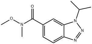 1-ISOPROPYL-N-METHOXY-N-METHYL-1H-BENZO[D][1,2,3]TRIAZOLE-6-CARBOXAMIDE 结构式