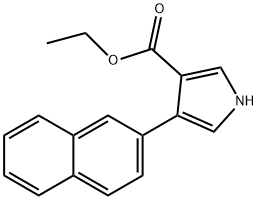 4-(2-NAPHTHALENYL)-1H-PYRROLE-3-CARBOXYLIC ACID ETHYL ESTER 结构式