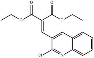 2-CHLORO-3-(2,2-DIETHOXYCARBONYL)VINYLQUINOLINE 结构式