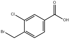 4-溴甲基-3-氯苯甲酸 结构式