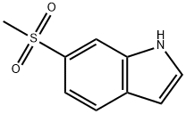 6-(甲基磺酰基)-1H-吲哚 结构式