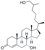 7 alpha,26-dihydroxy-4-cholesten-3-one 结构式