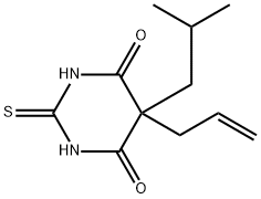 Dihydro-5-(2-methylpropyl)-5-isopropyl-2-thioxopyrimidine-4,6(1H,5H)-dione 结构式