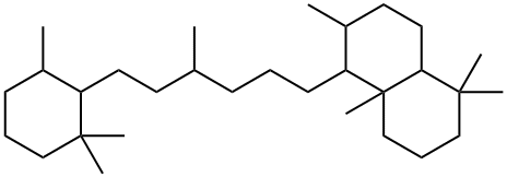 Decahydro-1,1,4a,6-tetramethyl-5-[4-methyl-6-(2,2,6-trimethylcyclohexyl)hexyl]naphthalene 结构式